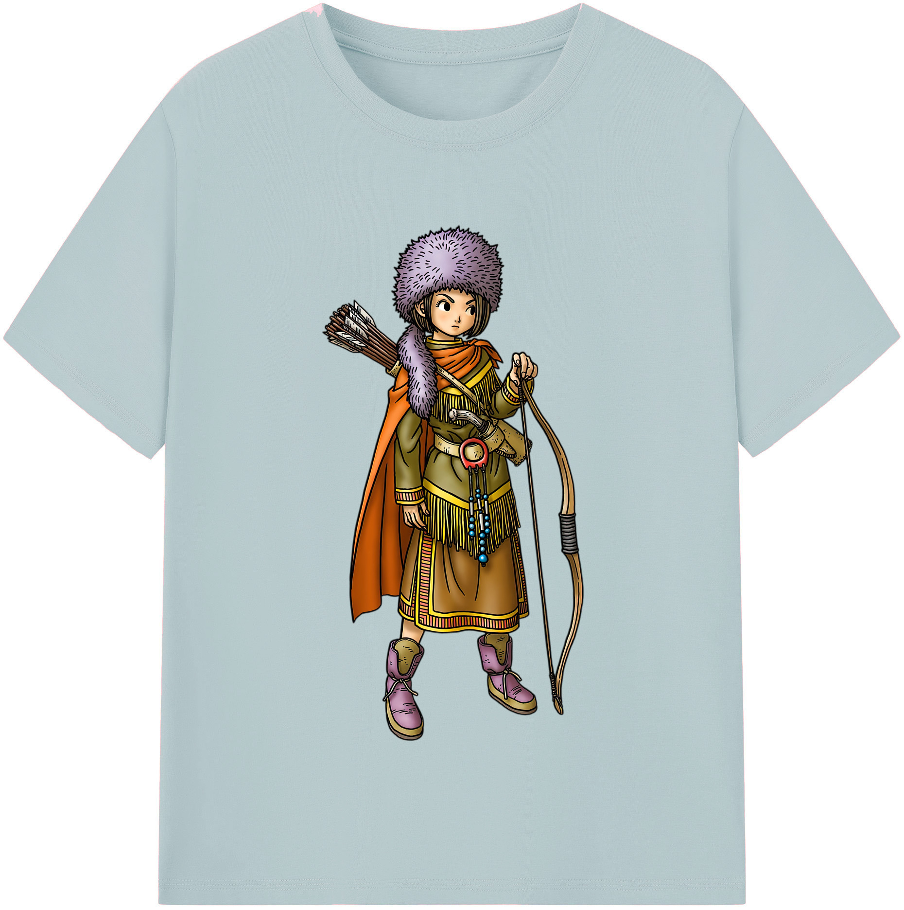 （画像用） ドラゴンクエスト Doragon Kuesuto Dragon Quest 綿100％半袖Tシャツ（フロントプリント）